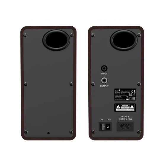 Тонколони Genius Speakers 2.0 - SP-HF400 - 10W RMS, Dark Brown