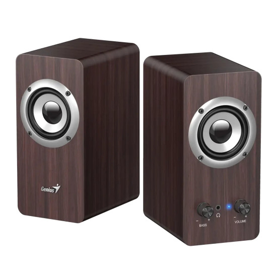 Тонколони Genius Speakers 2.0 - SP-HF400 - 10W RMS, Dark Brown
