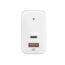 Зарядно Genius PD65AC, GaN, USB Type-C, 65W, White