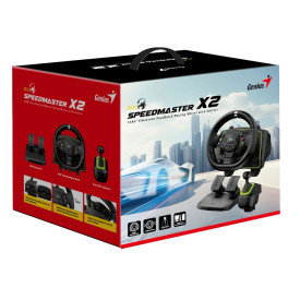 Волан Genius Racing Wheel with pedals SpeedMaster X2 - Gear shifter, Pedals, Dual-motor vibration