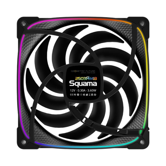 Комплект вентилатори Geometric Future Fan Pack 3-in-1 140 mm, Reversed - Squama 2503RB-14 Black