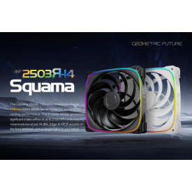 Комплект вентилатори Geometric Future Fan Pack 3-in-1 140 mm, Reversed - Squama 2503RB-14 Black