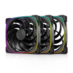 Комплект вентилатори Geometric Future Fan Pack 3-in-1 140 mm, Reversed - Squama 2503RB-14 Black