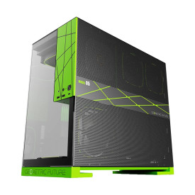 Кутия за компютър Geometric Future Case EATX - Model 5 Black/Green, NVIDIA Style Limited Edition