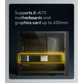 Кутия за компютър Geometric Future Case EATX - Model 5 Vent Black/Yellow - 5 x 140 mm aRGB fans included