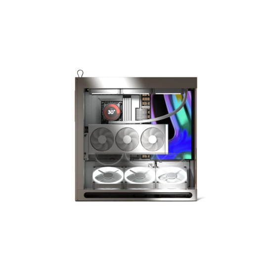 Кутия за компютър HAVN Case E-ATX - HS 420 VGPU Edition, White + PCIe Gen5 Riser