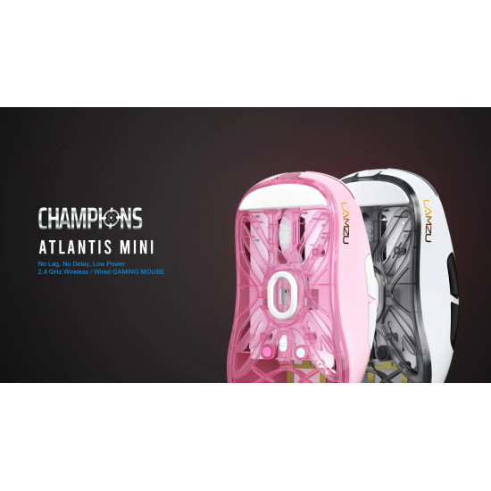 Безжична мишка Lamzu ATLANTIS MINI [Champion Edition] 1K (8K compatible) - Panda White