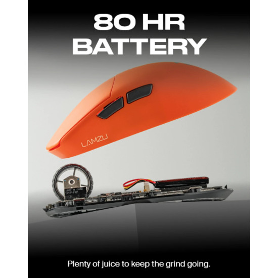 Безжична мишка Lamzu MAYA X 8K - Wireless Gaming Mouse - Fnatic Special Edition Orange