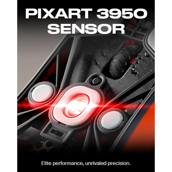 Безжична мишка Lamzu MAYA X 8K - Wireless Gaming Mouse - Fnatic Special Edition Orange