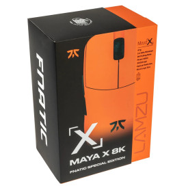 Безжична мишка Lamzu MAYA X 8K - Wireless Gaming Mouse - Fnatic Special Edition Orange