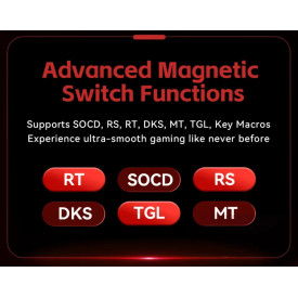 Клавиатура Madlions Professional Gaming Mechanical Keyboard MAD 60 HE Flagship - 8K, Magnetic Amber Pro Switches - White