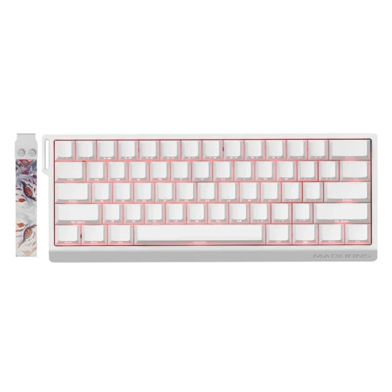 Клавиатура Madlions Professional Gaming Mechanical Keyboard MAD 60 HE Flagship - 8K, Magnetic Amber Pro Switches - White