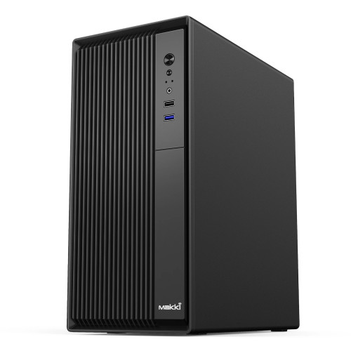 Кутия за компютър Makki MAKKI-0636BB-U3, ATX, mATX, Middle Tower, USB3.0, USB2.0, Audio, Mic