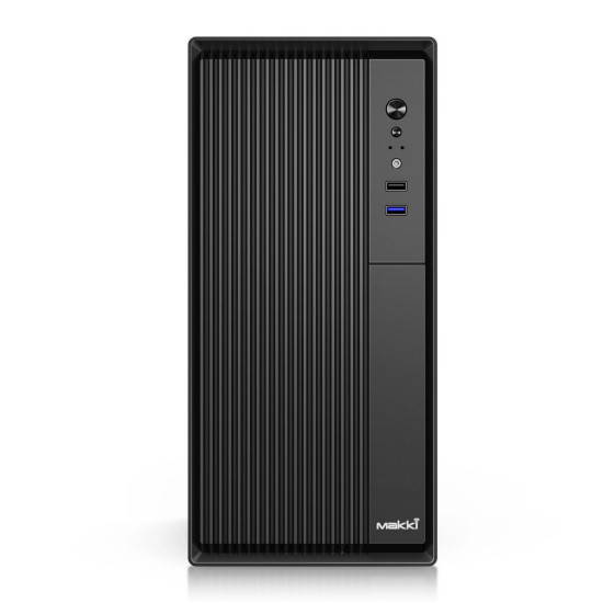 Кутия за компютър Makki MAKKI-0636BB-U3, ATX, mATX, Middle Tower, USB3.0, USB2.0, Audio, Mic