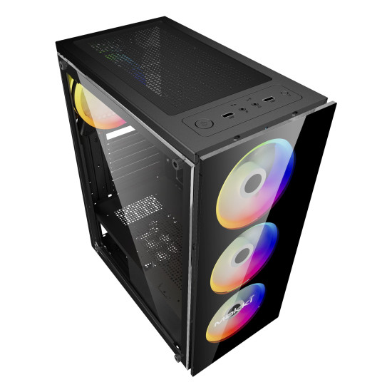 Кутия за компютър Makki Case ATX L10 aRGB - Remote/4 Fans