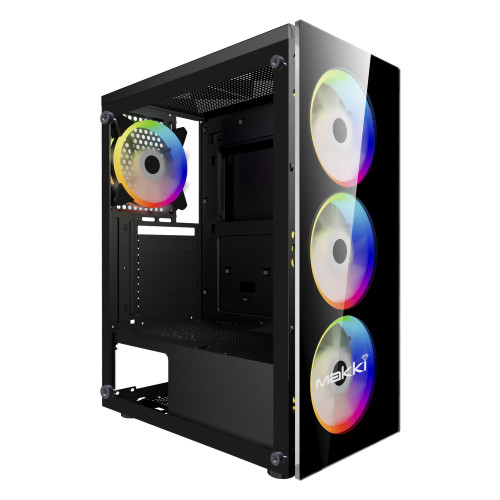 Кутия за компютър Makki Case ATX L10 aRGB - Remote/4 Fans