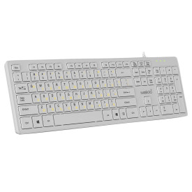 Клавиатура Makki Keyboard USB BG - Low profile Chocolate - KB-C14 White