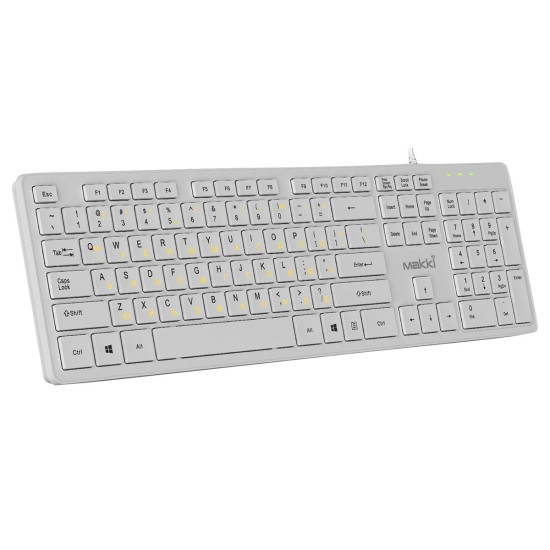 Клавиатура Makki Keyboard USB BG - Low profile Chocolate - KB-C14 White