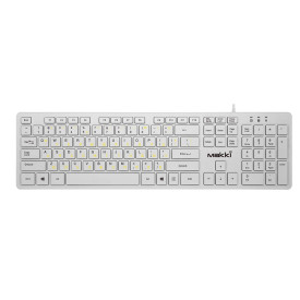 Клавиатура Makki Keyboard USB BG - Low profile Chocolate - KB-C14 White