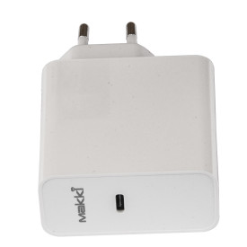 Зарядно Makki Charger Wall GaN - USB Type-C 65W White - MAKKI-GN65W