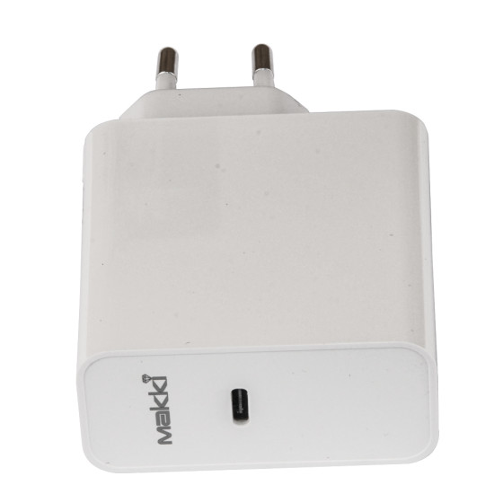 Зарядно Makki Charger Wall GaN - USB Type-C 65W White - MAKKI-GN65W