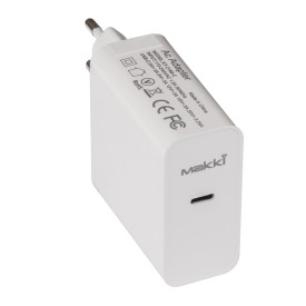 Зарядно Makki Charger Wall GaN - USB Type-C 65W White - MAKKI-GN65W