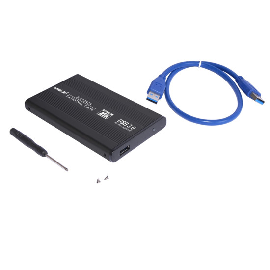 Външна кутия за диск Makki External Case 2.5" SATA USB3.0 Aluminium Black