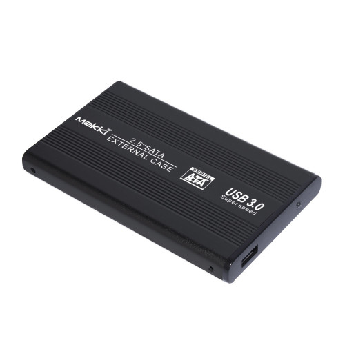 Външна кутия за диск Makki External Case 2.5" SATA USB3.0 Aluminium Black