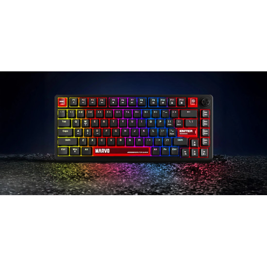 Клавиатура Marvo Gaming Mechanical Keyboard Arma 67 KG935 - 1K, TNT Peach Switches [Linear], (English US)