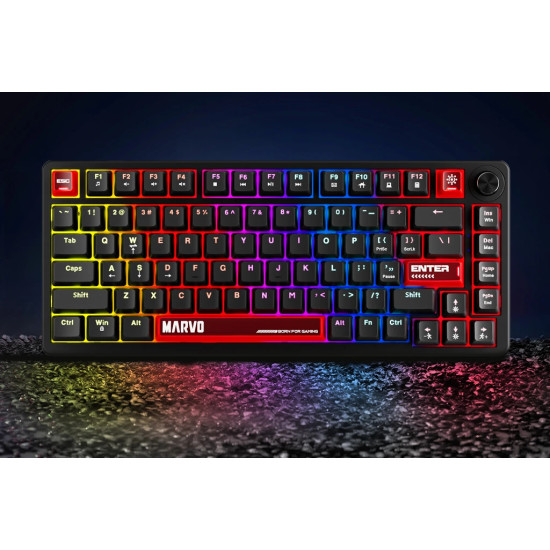 Клавиатура Marvo Gaming Mechanical Keyboard Arma 67 KG935 - 1K, TNT Peach Switches [Linear], (English US)