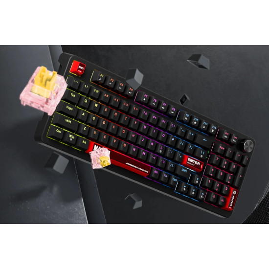 Клавиатура Marvo Gaming Mechanical Keyboard Arma 98 KG937 - 1K, TNT Peach Switches [Linear], (English US)