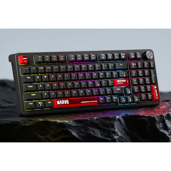 Клавиатура Marvo Gaming Mechanical Keyboard Arma 98 KG937 - 1K, TNT Peach Switches [Linear], (English US)