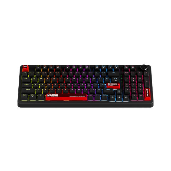 Клавиатура Marvo Gaming Mechanical Keyboard Arma 98 KG937 - 1K, TNT Peach Switches [Linear], (English US)