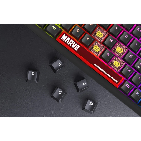 Клавиатура Marvo Gaming Mechanical Keyboard Arma 98 KG937 - 1K, TNT Peach Switches [Linear], (English US)