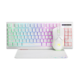 Комплект клавиатура и мишка Marvo Gaming COMBO CM310 3-in-1 White - Keyboard, Mouse 1000 Hz, Mousepad