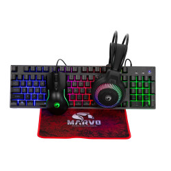 Комплект клавиатура и мишка Marvo Gaming COMBO Loot 40 CM416 4-in-1 - Keyboard, Headset, Mouse, Mousepad - MARVO-CM416