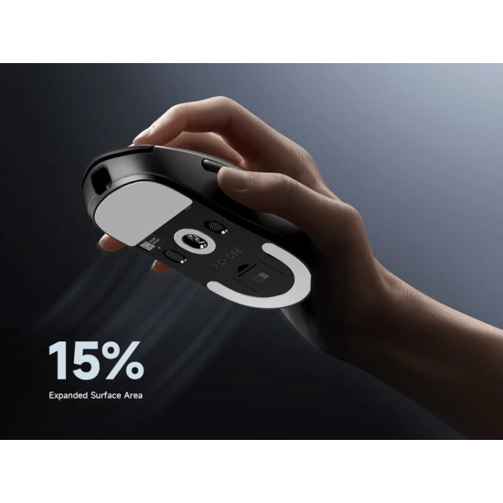 Безжична мишка MCHOSE A5 V3 Black - Ultralight 8K Wireless Mouse, Omron Mechanical Switches