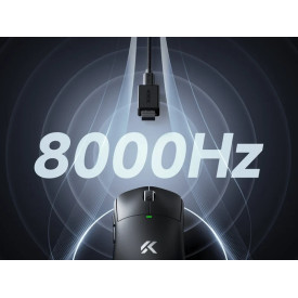 Безжична мишка MCHOSE A5 V3 Black - Ultralight 8K Wireless Mouse, Omron Mechanical Switches