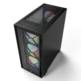 Кутия за компютър Montech AIR 1000 PREMIUM, Mid-tower Case, TG, 2 Front Panels, 4x120mm ARGB Fans, Black