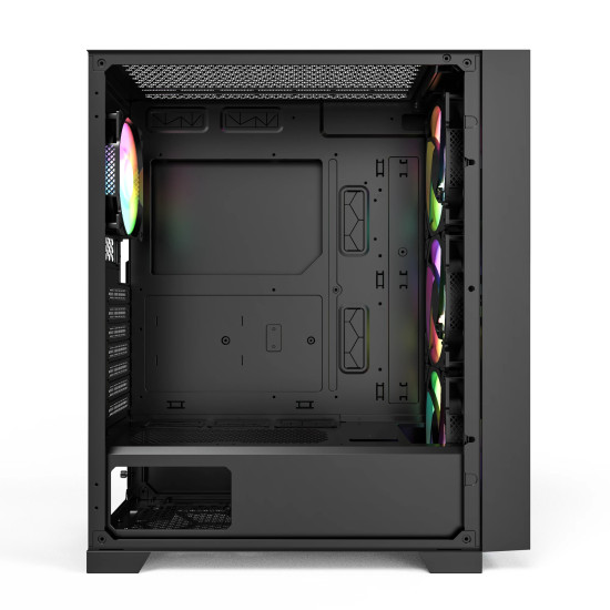 Кутия за компютър Montech AIR 1000 PREMIUM, Mid-tower Case, TG, 2 Front Panels, 4x120mm ARGB Fans, Black