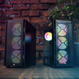 Кутия за компютър Montech AIR 1000 PREMIUM, Mid-tower Case, TG, 2 Front Panels, 4x120mm ARGB Fans, Black