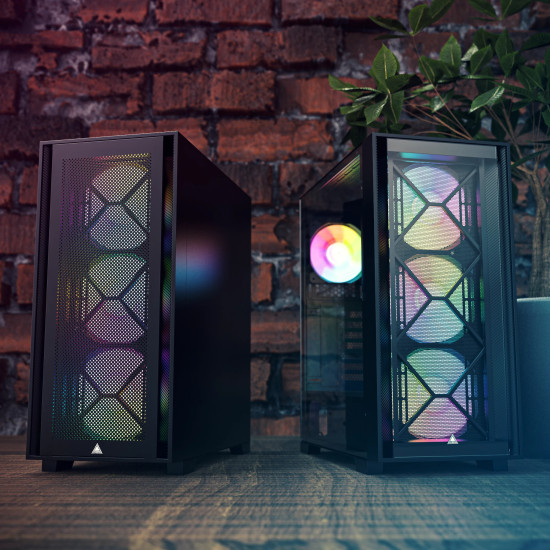 Кутия за компютър Montech AIR 1000 PREMIUM, Mid-tower Case, TG, 2 Front Panels, 4x120mm ARGB Fans, Black