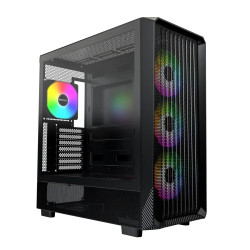 Кутия за компютър Montech Case mATX - X5 (B) - 4 A-RGB fans, USB-C