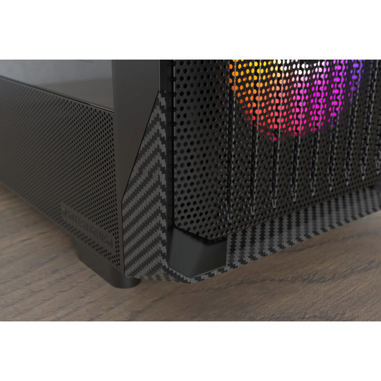 Кутия за компютър Montech Case mATX - X5 (B) - 4 A-RGB fans, USB-C