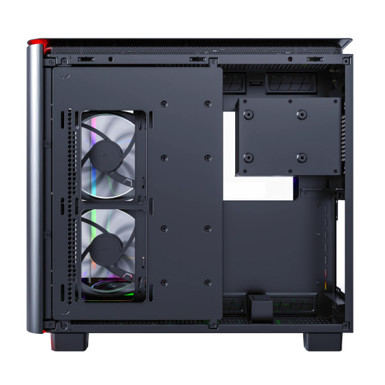 Кутия за компютър Montech KING 95 Pro, Dual Chamber Mid-tower Case, 6 ARGB Fans, 2 Front Panels, Black