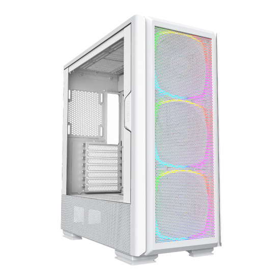Кутия за компютър Montech SKY TWO GX, Mid-tower Case, TG, 3x140mm ARGB Fans, White