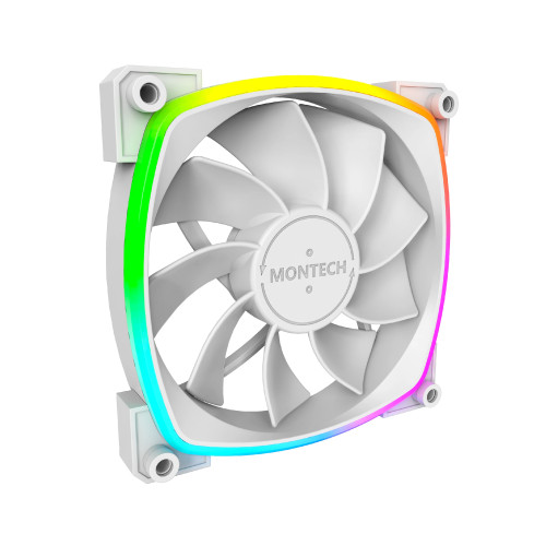 Вентилатор Montech RX120 PWM, REVERSE Fan, 120mm, ARGB, White