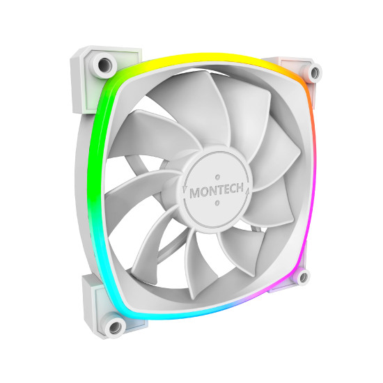 Вентилатор Montech RX120 PWM, REVERSE Fan, 120mm, ARGB, White