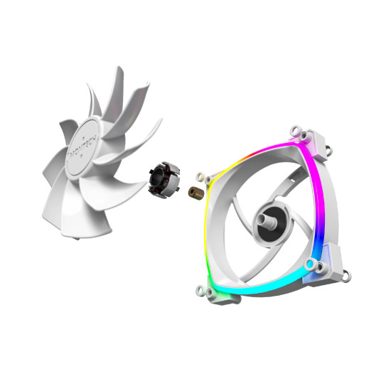 Вентилатор Montech RX120 PWM, REVERSE Fan, 120mm, ARGB, White
