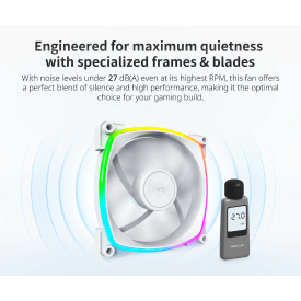 Вентилатор Montech RX120 PWM, REVERSE Fan, 120mm, ARGB, White